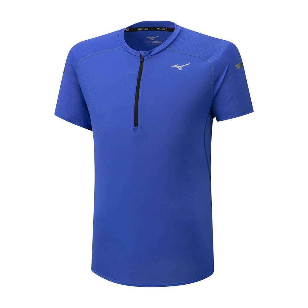 Mizuno Men's Running T-Shirts Blue Solarcut HZ Apparel - J2GA004029